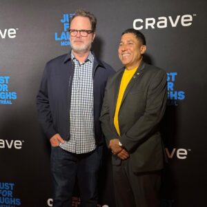 Rainn Wilson Instagram - Had an AMAZING time at the @justforlaughs Fest in Montréal! All kinds of magical things happened. Thank you for my award! I will put it on my shelf. (Not in my closet!)