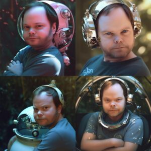 Rainn Wilson Instagram - Legendary author / artist @mishablaise created / prompted some delightful Rainn Wilson Ai art. 

Rainn as a futuristic baby. Rainn as a cat loving knitting enthusiast. Rainn on an inflatable pig in the middle of the ocean. Rainn as a pink fluff ball in front of a castle. Enjoy. Or run screaming. Your choice.

Created by @mishablaise using MIDJOURNEY.