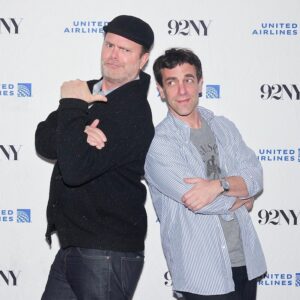 Rainn Wilson Instagram - Had a MAGNIFICENT time with the laser-brilliant @BJNovak @92ndstreetY discussing @SoulBoom and life and our regrets from The Office years (hint: it had to do with JUST ENJOYING IT MORE IN THE MOMENT!!!!) I hope one day you get to have a scintillating conversation with this great, warped mind. Also, he smells nice. [Photos: Vladimir Kolesnikov/Michael Priest Photography]
