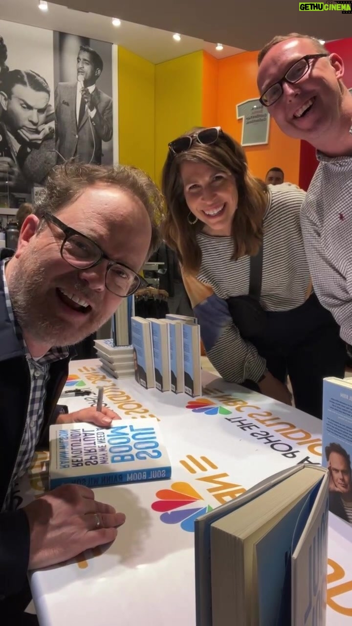 Rainn Wilson Instagram - @soulboom SIGNING today at the @nbcstore after the @todayshow SOUL BOOM is available tomorrow 4/25/23 at bookstores and on Audible. Join me and these folks and help start a spiritual revolution!!!