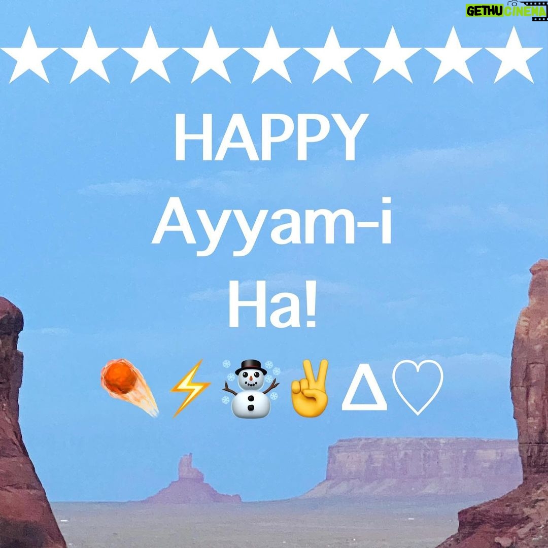 Rainn Wilson Instagram - This is my lame homespun attempt at an Ayyam-i Ha card. Happy days of celebration and gift-giving in the Baha’i Faith spiritual tradition. Sending you all so much love!!! (And getting ready for the 19 Day FAST!!!) @bahaiteachings