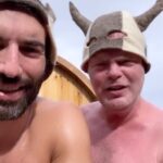 Rainn Wilson Instagram - Had a COLD PLUNGE ADVENTURE with @JustinBaldoni and @RenuTherapy - thanks, Renu! Since this vid I’ve been making cold plunges a regular part of my week. Has great health benefits- especially for my rampant anxiety. Just 2 minutes makes it feel like you’re rebooting your internal physiological/psychological computer. Take the plunge!