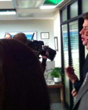 Rainn Wilson Instagram - Since the last post was an INSTA-HIT, here’s some more video from the last two days of shooting The Office. 10 years ago this week! The final episode. A gorgeous version of @CreedBratton’s “All the Faces.” Us watching the luminous @MsJennaFischer do a gorgeous take of her final “talking head.” And a taste of the love & shenanigans behind the scenes of what I believe was our final scene— the cast exit out of Dunder Mifflin. Not to mention, our loyal fans outside the gates and my love letter to our office plant. Thanks for all the love and comedy folks!