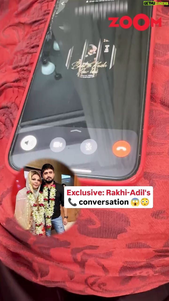 Rakhi Sawant Instagram - Exclusive: Listen to the latest phone conversation between @rakhisawant251 and her ex-husband @iamadilkhandurrani, where they can be heard talking about many shocking things. Don't miss any details - watch till the end! #zoomtv #rakhisawant #adilkhandurrani #somikhan #exlcusive #trending #controversy