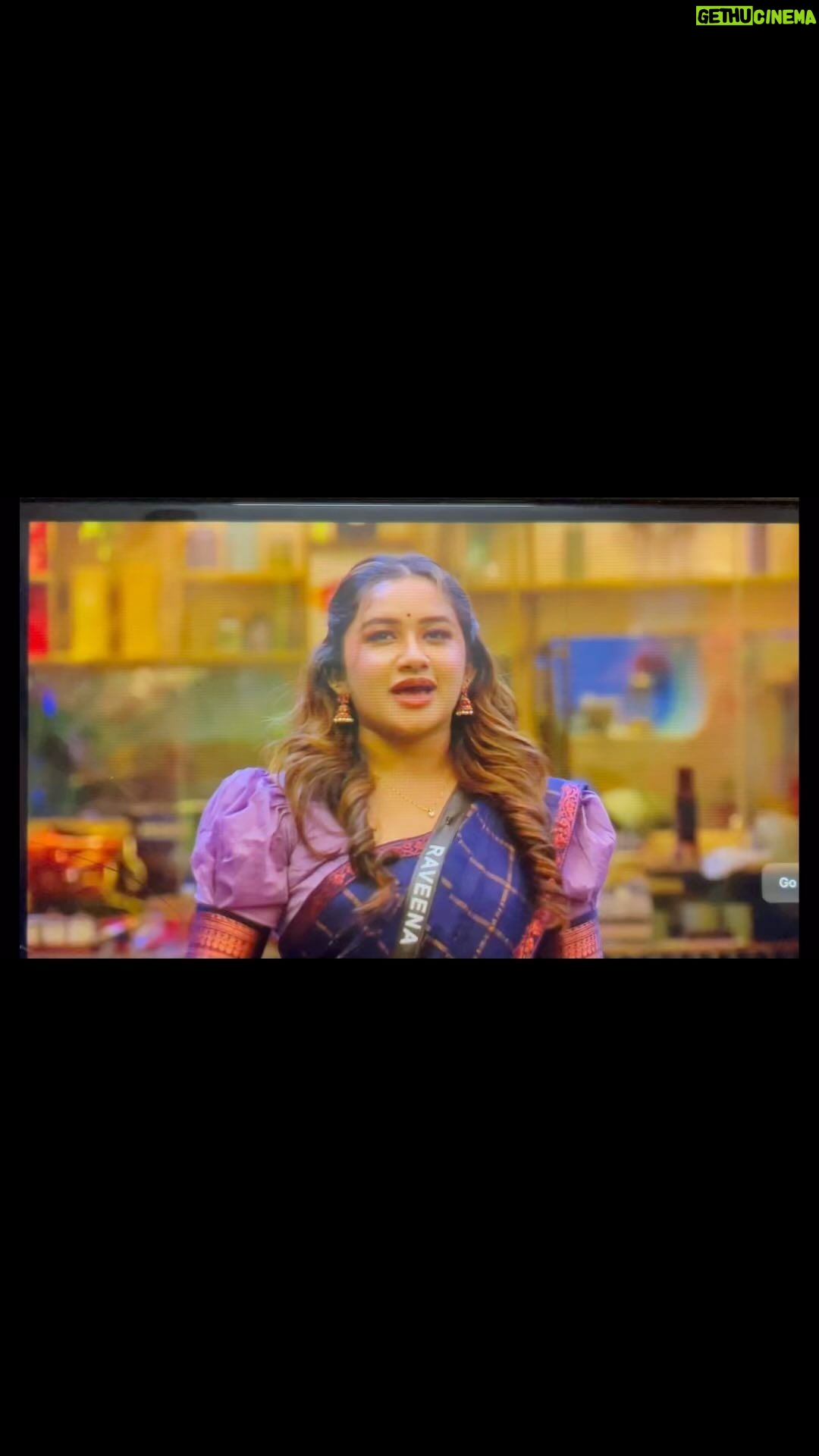 Raveena Daha Instagram - Costume @kaithari_nesavu_sarees Really we are so happy to see our work in reality show Thank you so much Raveena sis @im_raveena_daha Hope you too love our collections. Very Sweet hearted moves..🥰 #raveena #biggboss7 #raveenadaha #disneyhostar #biggbosstamil #halfsaree #halfsarees #halfsareelove #function #halfsareefunction #halfsareeceremony