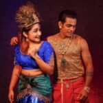 Raveena Daha Instagram - 💙🦚⚜️ Beautiful makeup by @dsmakeoverartistry💙 Pictures by @sathishkumarstanly 😍 Stunning Face painting by @brownnie30 ❤️ #jodi #dance #pictures