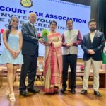 Raveena Tandon Instagram - As I walked into the halls of Delhi High Court for the special screening of our film, Patna Shuklla, hosted by the Delhi High Court Bar Association, my heart was filled with gratitude. Meeting the respected judges and lawyers who work tirelessly in our judicial system was truly an honor beyond words. It made me so proud to play a character inspired by the amazing lawyers our country has. Standing on the same Dais as Acting Chief Justice Mr. Manmohan, promoting, screening Patna Shukla alongside him and various others esteemed members of the Delhi High Court Bar Association tops the list. As a mother, the realization that my child’s rights can be taken away in an instant is deeply troubling. But knowing that distinguished lawyers are on the path to fight for justic and make a difference gives me hope. Every day, lawyers work tirelessly to bring about positive change. I am deeply grateful to the Delhi High Court Bar Association for providing such a remarkable opportunity for a film like this, one that needs to be seen by everyone for the message it tells. Watch Patna Shukla on Disney+ Hotstar streaming 29th March onwards.