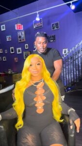 Reginae Carter Instagram - @itsreginaecarter💛😍 Yeaaa Big Mama 💛 know Everytime She Book with me it’s gone be Big Drama ⭐️💛 Freeenn Pulled up to @freeennspalace and said get me WRIGHT😜💛 Mua by the Biggest @fatimathemua 💛 Drop a 💛🍋⭐️ if you Like Jumpsuit @que2tymez 💛 Bodysuit @kdkollectionllc 💛 Follow @tisastyles_ 💛 ⭐️ Dm @djames to Book your Class💛