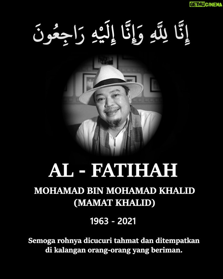 Remy Ishak Instagram - turut berduka atas pemergian seorang legenda pembikin filem tanahair. Moga Allah mencucuri rahmat ke atas roh Allahyarham Abg Mamat Khalid dan menempatkan beliau dikalangan orang-orang yang beriman dan beramal soleh. Takziah saya ucapkan kepada seluruh ahli keluarga Allahyarham ππ»