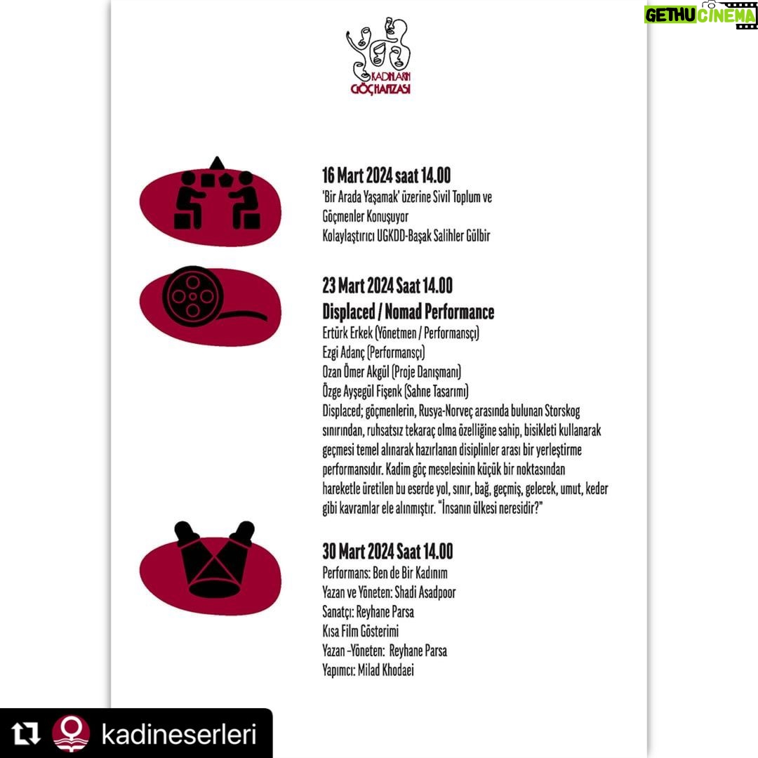 Reyhaneh Parsa Instagram - Ötekinin Hafızası Projesi / Kadınların Göç Hafızası Sergisi (6 Mart – 6 Nisan 2024) Açılış: 6 Mart 2024 Çarşamba, saat 18.30 Yer: Depo / Tütün Deposu – Lüleci Hendek Caddesi Koltukçular Çıkmazı 1, Tophane İstanbul Kadın Eserleri Kütüphanesi ve Bilgi Merkezi Vakfı (KEKBMV) tarafından yürütülen “Ötekinin Hafızası” projesi; Türkiye’de yaşayan ve üretimlerini burada yapan, ülkelerindeki savaşlardan, otoriter rejimlerin baskılarından, yoksulluktan veya özgürlüklerinden mahrum edildikleri için kaçarak Türkiye’ye sığınmak zorunda kalan 5 göçmen kadın sanatçının sanatsal ifade ve kişisel tarihlerinin Kadın Eserleri Kütüphanesi arşivlerine kazandırılmasını hedeflemektedir. KEKBMV bu proje ile Osmanlı ve Türkiye kadın hareketi ve kadınlarını kapsayan arşivini, göç yoluyla Türkiye’ye gelmiş, yaşamlarını ve üretimlerini burada devam ettiren kadınları da kapsayacak şekilde genişletecektir. Kadınlar, masalların, hikâyelerin, şarkıların, ninnilerin, şiirlerin, yaşanmış hikâyelerin sonraki kuşaklara aktarımında önemli role sahip kültür taşıyıcılarıdır. KEKBMV, göçün kadın yüzünü sanat yoluyla hafızalarımızda saklamak ve korumak adına bir şeyler yapılması gerektiğine inanarak, 5 göçmen kadın sanatçının hikâyesini ve sanatsal üretimlerini arşivleyecek ve Kadınların Göç Hafızası Sergisi yoluyla paylaşacaktır. Bu doğrultuda Ötekinin Hafızası, hem kadın sanatının hem de kadınlar özelinde göçün hafızasının korunmasını; göç-kadınlar ve sanat arasındaki ilişkinin, kadınların sanatsal perspektifinden yeniden anlaşılmasını ve anlatılmasını hedeflemektedir. Kadınların Göç Hafızası Sergisi, kadına ve sanata düşmanca bakan rejimlerin hüküm sürdüğü coğrafyalarda, kültürel çoraklaşmaya inatla direnen, bir arada yaşamaya inanan, iklimimizi yeniden yeşerten, cesur kadınların dayanışması ile mümkün olabildi. Projeyle ilgili detaylı bilgi için bkz. http://kadineserleri.org/otekinin-hafizasi-projesi-kadinlarin-goc-hafizasi-sergisi-6-mart-6-nisan-2024/