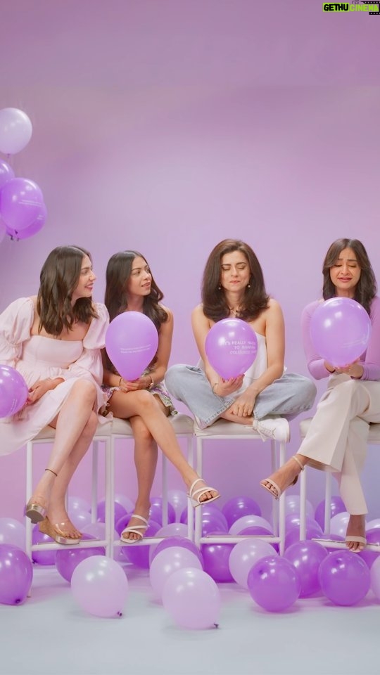 Riddhi Dogra Instagram - The wait is finally over, as @iridhidogra @pilotlaxmi @simranbudharup and @palak.purswani burst some age-old myths! 🎈✨ This Women's Day, Schwarzkopf Colour Specialist spoke to these lovely ladies about hair colour myths they wanted to burst, quite literally! 😏 💗 Check out the full video to see all the fun and banter, and how these amazing women have been breaking rules and bursting myths! ☺️ #WomenDay #SchwarzkopfAtHome #HairColour
