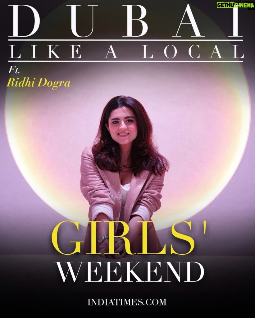 Riddhi Dogra Instagram - Experience the ultimate glamping experience, indulge in a scrumptious meal by the bay and step into a cosmic experience like no other! Join me for the ultimate girls’ weekend in this episode of #DubaiLikeALocal, out now, only on @indiatimes