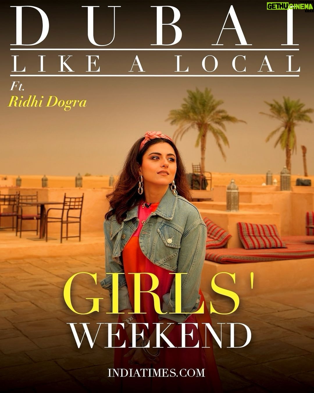 Riddhi Dogra Instagram - An oasis in the desert or experiencing the thrill of Terra Solis by Tomorrowland with your BFFs? Join me as I take you through the ultimate Girls’ Weekend experience on the latest episode of ‘Dubai Like A Local’, out now on @indiatimes