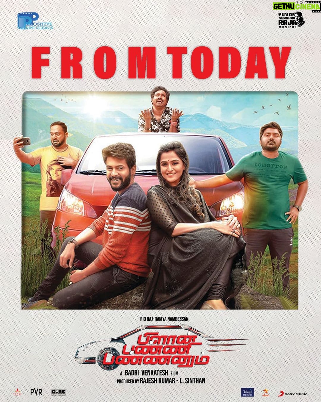 Rio Raj Instagram - Today is the day!! We are very sure of making you laugh and smile, because you all deserve it!! #planpannipannanum from today in theatres near you!! @rio.raj @ramyanambessan @dirbadri @itsyuvan @positiveprintstudios2018 @sinthanlakshmanaperumal @rajeshnvc5 @thangadurai_actor @actor_balasaravanan @ianaikaa