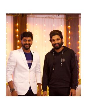 Rio Raj Instagram - Happy to have met the stylish star @alluarjunonline ! Your presence and warm welcome will be unforgettable! 
Thank you so much from us! @blacksheeptamil 
Can’t wait for #pushpa !💫#alluarjun #iconicstar