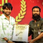 Rio Raj Instagram - From the Man himself #vetrimaaran sir. I feel honoured and extremely blessed. Thank you @behindwoodsofficial !! Getting an Award as a Lead from The Man who selected me from the crowd during my first acting audition in @vijaytelevision Thanks To Universe 💖 and Team Joe 💖 Thank you so much @arulanandhu.d sir 🙏🏻 @visioncinemahouse forever Grateful 😊
