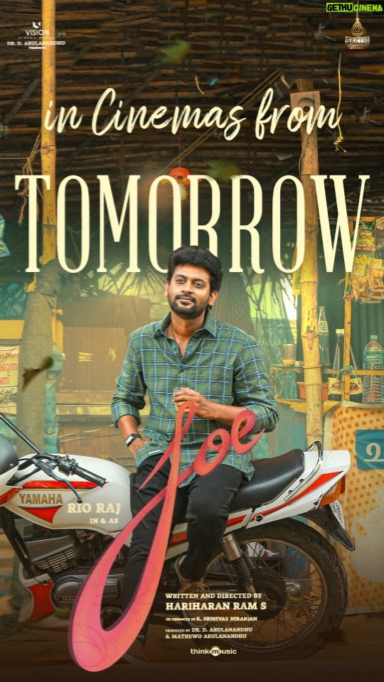 Rio Raj Instagram - #Joe 💖 is hitting the big screen tomorrow! Book your tickets now and prepare for an emotional rollercoaster that will touch your heart. ❤️💯 Watch Trailer ▶️: https://youtu.be/2lrbAHMACrM A @hariharanram_24 🎬 ⭐ing: @rio.raj A @siddhukumar Musical 🎹 @rahul_kg_vignesh🎥 @varun_kg_official🎞✂️ Trailer cut✂️: @sakthipranesh1807 Co produced by @pannaibrothersoffl Produced by @visioncinemahouse @arulanandhu.d @thisismathewo All India Theatrical Release by @sakthifilmfactory @bhavyatrikha @malavika_manojj @anbu_thasan @actoraegan @vkvigneshkanna @kevinfelson @praveenalalithabhai @elangokumanan @vjrakesh_offl @studiodigibi @Abusdc @chals_dance_director @donechannel1 #joe
