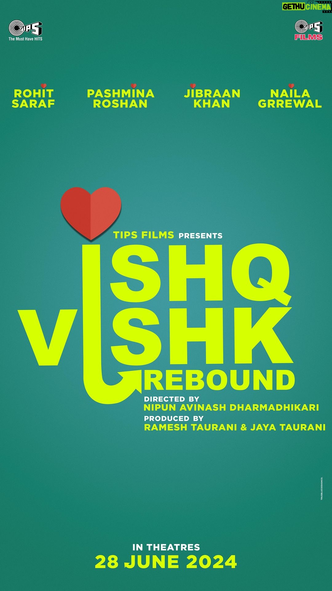 Rohit Suresh Saraf Instagram - Ishq Vishk mein confusion ho sakta hai, lekin yeh Announcement ekdam clear hai. 🫡♥️ #IshqVishkRebound #PyaarKaSecondRound in theatres on 28th June! @pashminaroshan @jibraan.khan @nailaagrewal @kushakapila @tipsfilmsofficial @rameshtaurani @nipundharmadhikari @jaya.taurani @vinaychhawal @naikvaishali @akvarious @milind_jog @nikhil_kovale @potla16 @ketan_sodha @rochakkohli @ghuggss @kumaarofficial @vijayganguly @chandanarora @abhilashatd @manishamelwani @castingchhabra Music on @Tips
