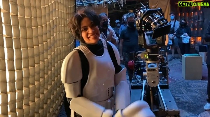 Rosario Dawson Instagram - Crossing the streams…! (Wouldn’t you wear a stormtrooper outfit to serenade Danny DeVito in a #hauntedmansion for his birthday if you could, too…?!) @hauntedmansion @disney @starwars @ahsokaofficial