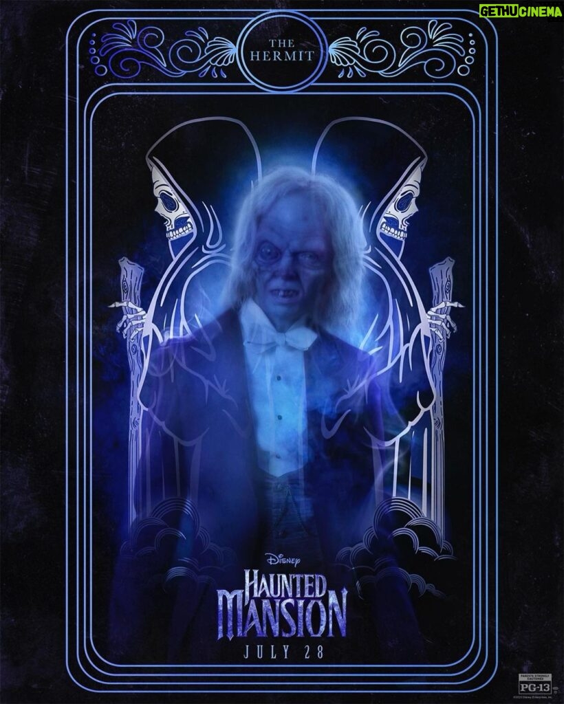 Rosario Dawson Instagram - It’s all in the cards. 🔮 Check out my character poster for #HauntedMansion, in theaters in one month! Tickets on sale now. Link in bio ✨