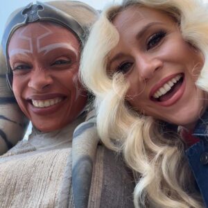 Rosario Dawson Instagram - Now that I can share some moments of this remarkable journey,  @ashleyeckstein , I wanted to start by saying thank you. Your talent, love and passion sears through every Ahsoka performance. Having you onset (and nailing our con photo routine) has the fan girl in me forever grinning. Thank you for visiting me in another galaxy.

Dear fierce @ariana_greenblatt , tiny and mighty. You do not play when you train and prepare. It was awesome to see you transform. You embedded so much heart into every moment-it was heartbreaking. 

Both of you expanded and inspired in me memories, informing every day with a rich palpable history. You helped me turn dream into reality and I will forever be grateful to share in telling AHSOKA TANO’s story to the world, with you.

Cheers to all of the fans who have championed AHSOKA all of these years, keeping her story going and making my (our?!) dreams come true. 

#AHSOKALIVES #TANOTUESDAY #AHSOKAVERSE