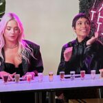 Rosario Dawson Instagram - Thirst Trap Anyone?! Ashley Benson and I day drink while answering juicy questions …. 🍹 @thomasashbourne Margalicious Margarita for the win! @elleusa