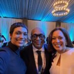 Rosario Dawson Instagram - Well look who came to visit me in Ghana! It was an honor to join Vice President Kamala Harris tonight AND be reunited with @officialspikelee. What a treat to reconnect with you both…on the motherland! Thank you @vp for drawing attention to Africa as the creative, innovative place it is. Thank you @nakufoaddo for the beautiful, generous welcome. It is incredibly powerful to witness this partnership guided by what the US can do WITH Africa…! AKWAABA