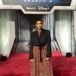 Rosario Dawson Instagram - Doing my best @wondersoka impression this Wonder Woman Wednesday as I jones for the next Mando episode…#thisistheway
