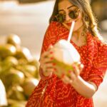 Ruma Sharma Instagram - Sipping on sunshine and coconut water 🌴 Are you keeping yourself hydrated this summer ? . Wearing - @myshka_fashion Styled by - @yourstylistforever PC - @abhinesh_photographer Edit by - @wasey_rock69 . #indianess #rumasharma #salwarsuitonline #loveforindianwear #summertimevibes #stayhydratedmyfriends #cocunutwater #cocunut #indianwear❤️ Mumbai, Maharashtra