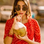 Ruma Sharma Instagram - Sipping on sunshine and coconut water 🌴 Are you keeping yourself hydrated this summer ? . Wearing - @myshka_fashion Styled by - @yourstylistforever PC - @abhinesh_photographer Edit by - @wasey_rock69 . #indianess #rumasharma #salwarsuitonline #loveforindianwear #summertimevibes #stayhydratedmyfriends #cocunutwater #cocunut #indianwear❤️ Mumbai, Maharashtra