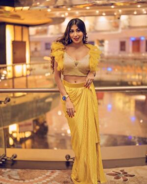 Ruma Sharma Instagram - Honored to be crowned the most graceful reality show contestant of #temptationisland at the @indiangoldenaward24 @joilentertainment ♥️
Grateful for this incredible journey and the love and support from everyone who believed in me 🥰
Here’s to chasing dreams with grace and determination! 
ThankYou - @sandyjoilofficial @beingzayedkhan 
.
Wearing - @ellemorafashions 
Styled by - @yourstylistforever 
Earings - @perle__jewels 
PC - @lsd.photography.official 
Edit by - @wasey_rock69 
.
#RumaSharma #Grateful #fashionawards #riseandshine☀️ 
#ellemora #indowesternstyle #awardshow #designerwears #customisedresses #occasionwear #fashionlookbook