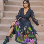 Ruma Sharma Instagram - Living my own movie magic in every frame✨ . . Wearing - @roohbyshivani Styled by - @yourstylistforever Shot by - @qamarraza04 Edit by - @wasey_rock69 . #silkdresses #flowydress #rumasharma #blackdress🖤 #luxuryfashionlove #maxidresses #floraldresses #dressoftheday❤️ Dubai, United Arab Emirates