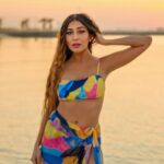 Ruma Sharma Instagram - She’s mad but she’s magic ✨ . . Collaborator - @sugandhevents Edit by - @wasey_rock69 . #rumasharma #bikinilovers #dubaibeach #beachbikini #goldenhourlight #sunsetphotoshoot #swimwearshoot #angelcroshetswimwear #beachbabe Dubai Beach