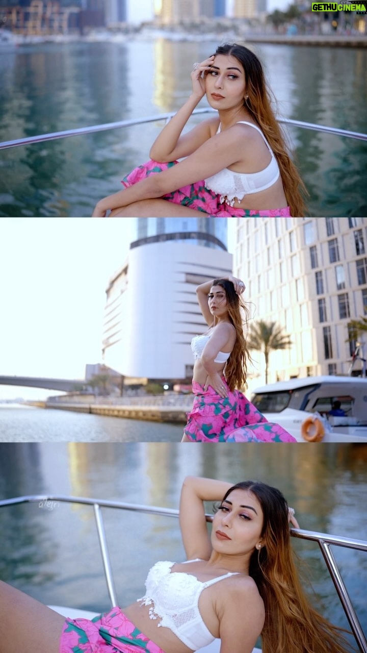Ruma Sharma Instagram - I captured your attention so , i don’t need a caption 🤍 . . Shot by - @midhun.mohan_ . #dubaiyacht #rumasharma #yachtlover #dubaidiaries❤️ #dubaitravel #dubaitravelblogger Dubai, United Arab Emirates