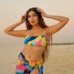 Ruma Sharma Instagram - She’s mad but she’s magic ✨ . . Collaborator - @sugandhevents Edit by - @wasey_rock69 . #rumasharma #bikinilovers #dubaibeach #beachbikini #goldenhourlight #sunsetphotoshoot #swimwearshoot #angelcroshetswimwear #beachbabe Dubai Beach