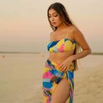 Ruma Sharma Instagram - She’s mad but she’s magic ✨ . . Collaborator - @sugandhevents Edit by - @wasey_rock69 . #rumasharma #bikinilovers #dubaibeach #beachbikini #goldenhourlight #sunsetphotoshoot #swimwearshoot #angelcroshetswimwear #beachbabe Dubai Beach