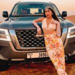 Ruma Sharma Instagram - The temperature is high here but so is my mood ✨ #dubaidesert . . #rumasharma #dubaidesertsafari #desertphotography #sunandsand #goldenhourlight #sundowner #dubaitravel #dubaitravelblogger #travelwithlove Dubai Desert