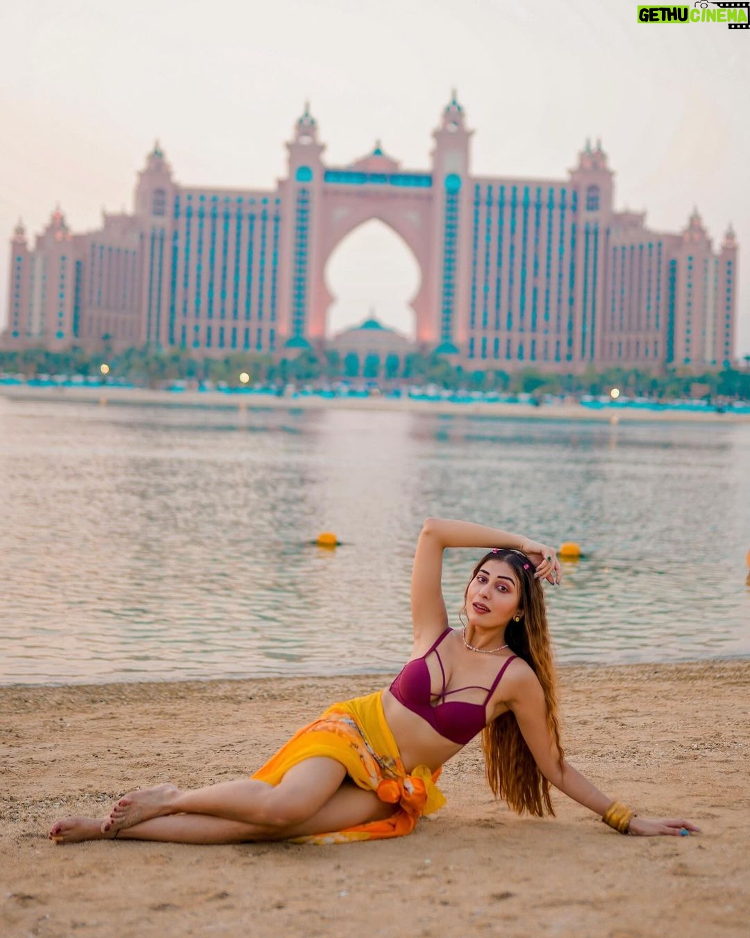 Ruma Sharma Instagram - Life’s a beach, find your wave 🦋 . Shot by - @qamarraza04 Edit by - @wasey_rock69 . #dubaibeach #rumasharma #dubaibeachlife #dubaitravel #sunandsand #bikinilovers The Point, Dubai Marina