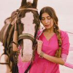 Ruma Sharma Instagram - Queen of my own world 🤍 . Wearing - @myshka_fashion Styled by - @yourstylistforever PC - @abhinesh_photographer Edit by - @wasey_rock69 . #rumasharma #lookelegant #myshka #anarkalidresses #horsephotoshoot #suitstyles #indianwearlove #pinksuit #outfitofthedaybabe #desifashionista Mumbai, Maharashtra