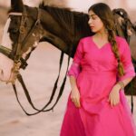 Ruma Sharma Instagram - Queen of my own world 🤍 . Wearing - @myshka_fashion Styled by - @yourstylistforever PC - @abhinesh_photographer Edit by - @wasey_rock69 . #rumasharma #lookelegant #myshka #anarkalidresses #horsephotoshoot #suitstyles #indianwearlove #pinksuit #outfitofthedaybabe #desifashionista Mumbai, Maharashtra