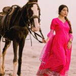 Ruma Sharma Instagram - Queen of my own world 🤍 . Wearing - @myshka_fashion Styled by - @yourstylistforever PC - @abhinesh_photographer Edit by - @wasey_rock69 . #rumasharma #lookelegant #myshka #anarkalidresses #horsephotoshoot #suitstyles #indianwearlove #pinksuit #outfitofthedaybabe #desifashionista Mumbai, Maharashtra