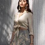 Sanjana Sanghi Instagram - Nachdene Sare ❤️✨ . . . . 👗 : @eshaamiin1 @arbyrheakapoor @arenjewellers 💄: @shrutisharmamakeup @shirleensartistry 📸: @sabiphotography1