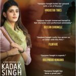 Sanjana Sanghi Instagram - Thank you for the immense love & adulation for Sakshi’s journey ❤️🙏✨ #KadakSingh is streaming now, only on @zee5 #KadakSinghOnZee5 #Zee5India