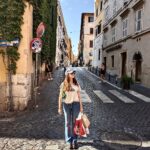 Sanjana Sanghi Instagram - When in Rome…. Focus on your carbonara & vintage shops 🤓 . 👜: JW pei @nykaafashion Rome, Italy