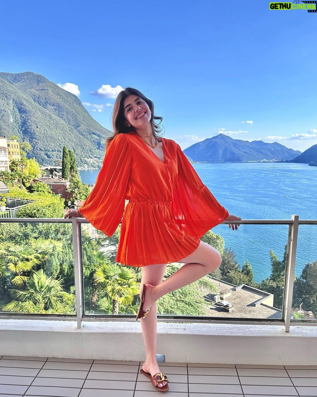 Sanjana Sanghi Instagram - Last stop on Swiss land : Lugano π Right at the Swiss-Italian border, Lugano beautifully blends Swiss beauty with the yummiest Italian food. Me in heaven. Mazze aa gaye. Where to next? ππ»ββοΈπ§³π #SOnVacay #OffDuty Lugano, Switzerland