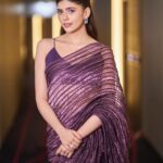 Sanjana Sanghi Instagram - The blast that #IIFARocks was 💜 @iifa @badboyshah @itsamittrivedi @sunidhichauhan5 & @sukhbir_singer lit up that stage 🔥 ______ My love for sarees is no secret, and so @castelino_priyanka & I went ahead with this metallic corded twist to a saree done brilliantly by @vaishalishadangule @vaishalisstudio Earrings-@voycejewellery Rings- @karishma.joolry 👠 - @aldo_shoes 💄 - @makeovetbytahira @zhaus_makeup_consultancy 📸 @bobbysahotra Yas Island, Abu Dhabi