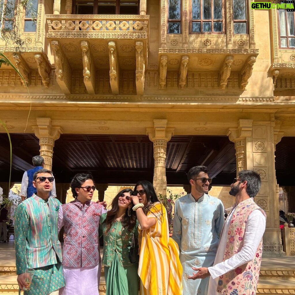 Sanjana Sanghi Instagram - There was magic in the air, everywhere ✨💕 Our first man of the clan & my best friend got married to my OG-est girl, and my heart was smiling & limbs were dancing uncontrollably. #TimeOfOurLives #Misbehaviour #WeMadeAVOW Suryagarh Jaisalmer