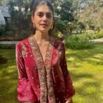 Sanjana Sanghi Instagram - And just like that, it’s time to get pieces of your heart and childhood married ❤️✨ #BestDaysOfOurLives #OnBestieDuty #WeMadeAVOW . . . . . Wearing @arbyrheakapoor 💫 Jewellery : @vasundhrajewellers @ascendcommunication Styled by @eshaamiin1