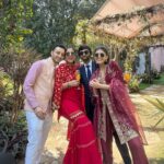 Sanjana Sanghi Instagram - And just like that, it’s time to get pieces of your heart and childhood married ❤️✨ #BestDaysOfOurLives #OnBestieDuty #WeMadeAVOW . . . . . Wearing @arbyrheakapoor 💫 Jewellery : @vasundhrajewellers @ascendcommunication Styled by @eshaamiin1