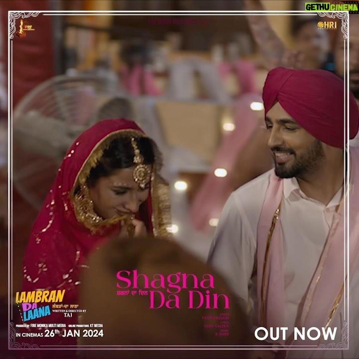 Sara Gurpal Instagram - SHAGNA DA DIN from LAMBRAN DA LAANA is out now (Link in story) Movie releasing on 26th January 😈
